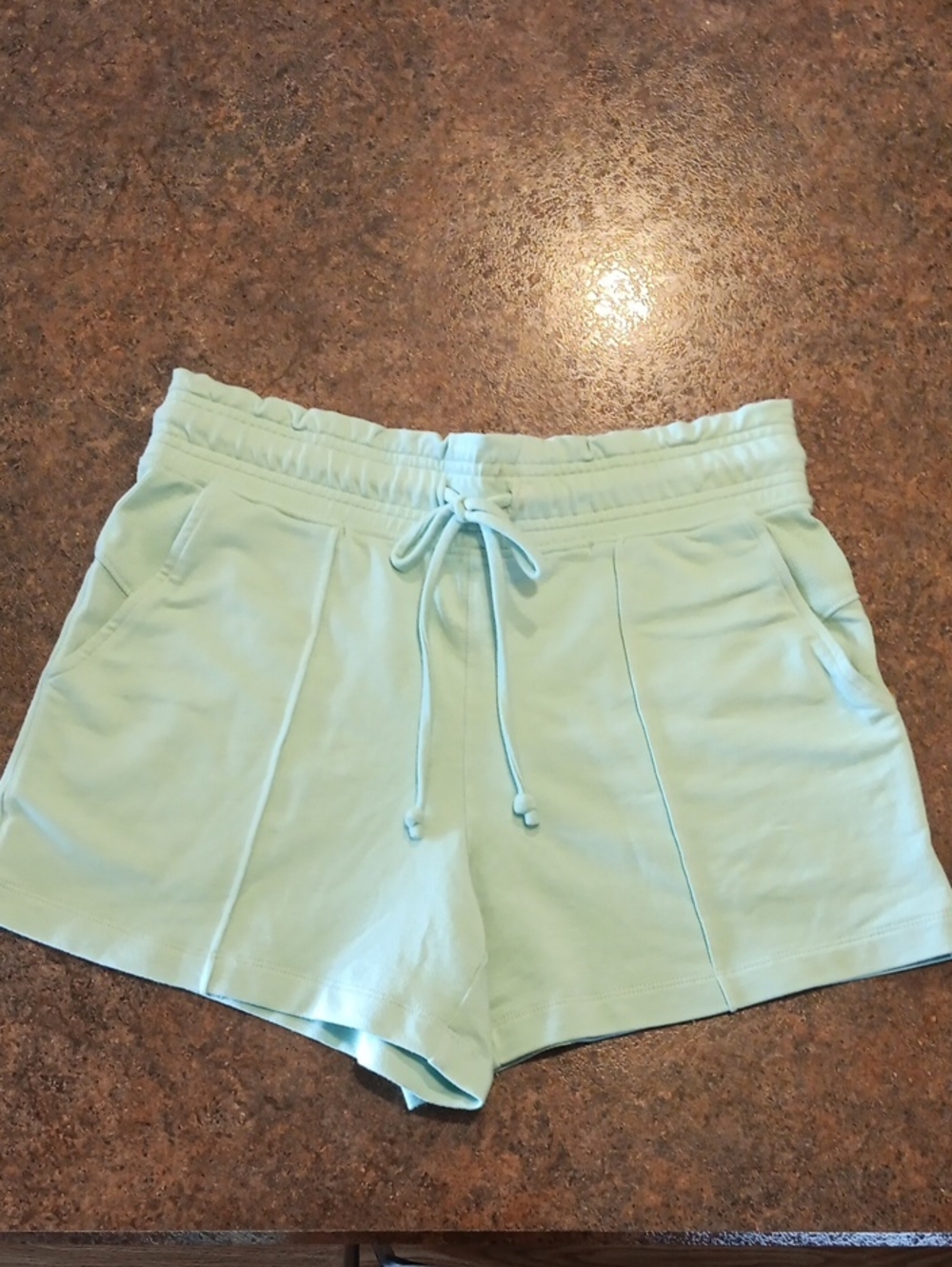 Danskin Mint Colored Pull On Shorts With Pockets. Size Small